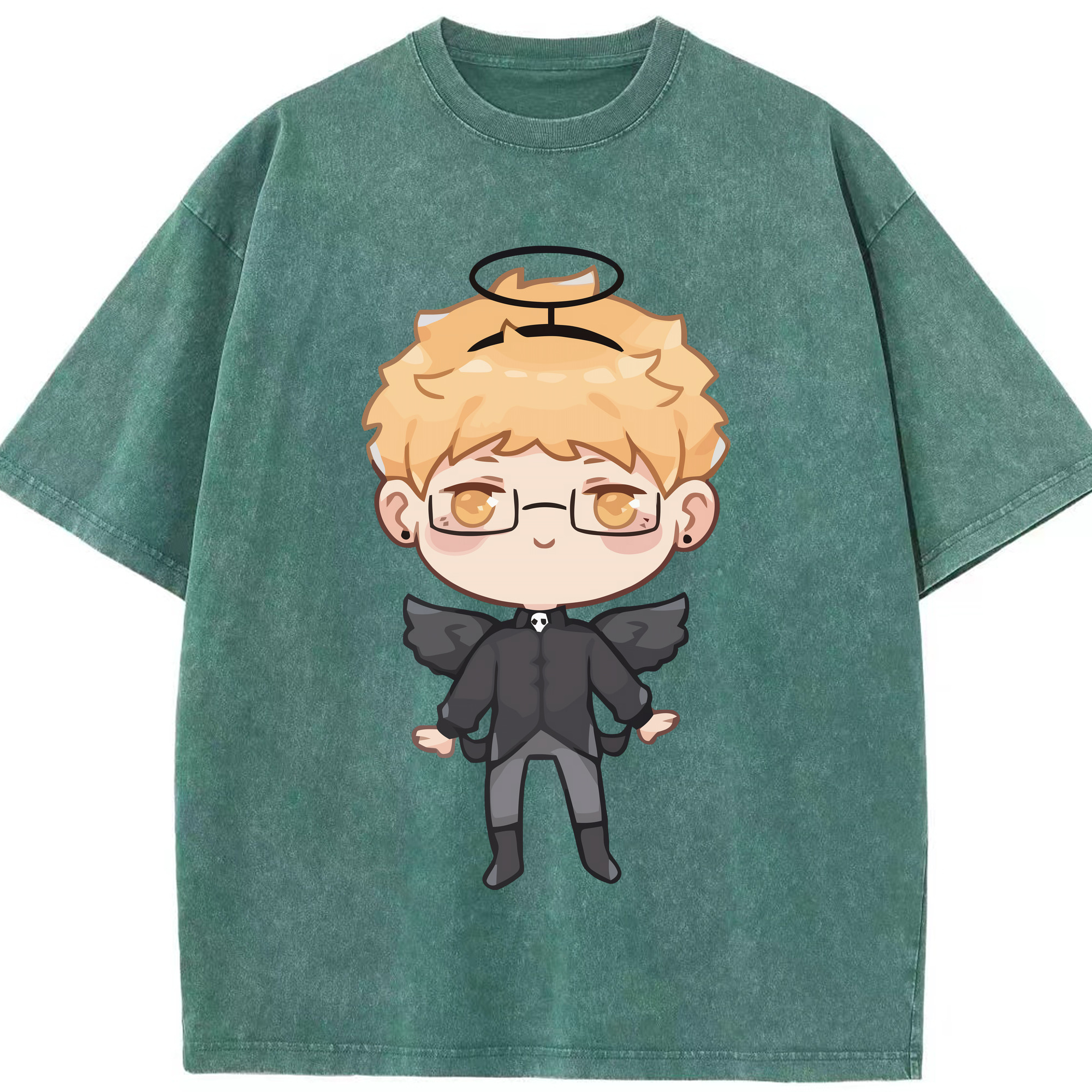 （画像用） ハイキュー!! Haikyu!! 綿100% ヴィンテージ風 半袖Tシャツ（フロントプリント）